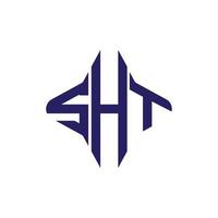 sht letter logo creatief ontwerp met vectorafbeelding vector