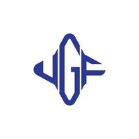 ugf letter logo creatief ontwerp met vectorafbeelding vector