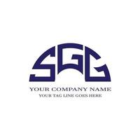sgg letter logo creatief ontwerp met vectorafbeelding vector