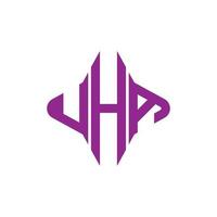 uha letter logo creatief ontwerp met vectorafbeelding vector