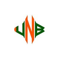 unb letter logo creatief ontwerp met vectorafbeelding vector