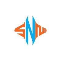 snn letter logo creatief ontwerp met vectorafbeelding vector