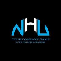 nhu letter logo creatief ontwerp met vectorafbeelding vector