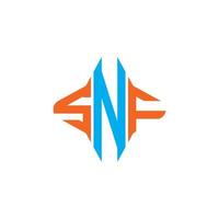 snf letter logo creatief ontwerp met vectorafbeelding vector