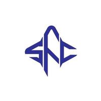 sfc letter logo creatief ontwerp met vectorafbeelding vector