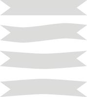 grijs lint banner pictogram op witte achtergrond. grijze vaandel. vintage vaandel. vector