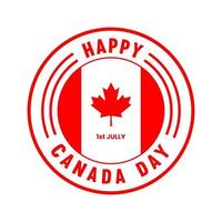 Canada onafhankelijkheidsdag groetontwerp met cirkelvorm vector