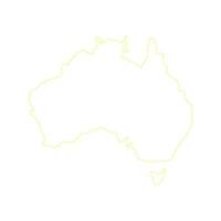 Australië kaart op witte achtergrond vector