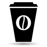 kopje koffie pictogram geïsoleerd op een witte achtergrond. vector