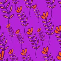 abstract eenvoudig bloemen naadloos patroon. bloemen behang voor kinderen. schattige planten eindeloze achtergrond. vector