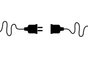 elektrische stekker pictogram op witte achtergrond. vector