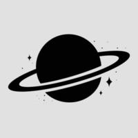 Saturnus pictogram op witte achtergrond. vector