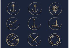 Gratis Vector Nautische Icon Set