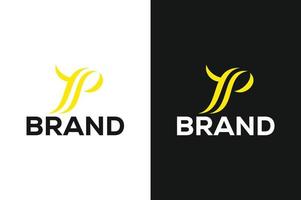 yp, py letter initialen tekst alfabet logo ontwerp. vector