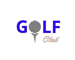 platte golf logo icoon vector