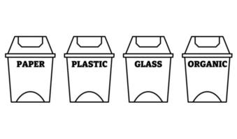 afvalbeheer illustratie pictogram geïsoleerd op een witte achtergrond vector