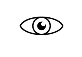 oog plat pictogram geïsoleerd op een witte achtergrond vector