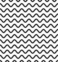 hand getekend golvend lijn naadloos patroon vector