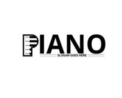 beginletter p piano eenvoudig logo-ontwerp vector