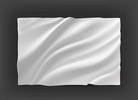 witte wapperende vlag. 3D-vectormodel vector