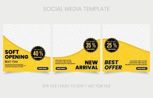 social media set banner modern design vector