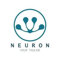 neuron logo of zenuwcel logo ontwerp, molecuul logo illustratie sjabloon icoon met vector concept