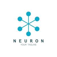 neuron logo of zenuwcel logo ontwerp, molecuul logo illustratie sjabloon icoon met vector concept