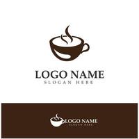 koffiekopje logo sjabloon vector pictogram illustratie ontwerp