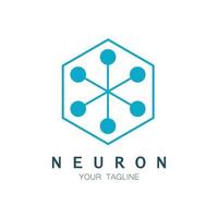 neuron logo of zenuwcel logo ontwerp, molecuul logo illustratie sjabloon icoon met vector concept