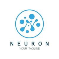 neuron logo of zenuwcel logo ontwerp, molecuul logo illustratie sjabloon icoon met vector concept