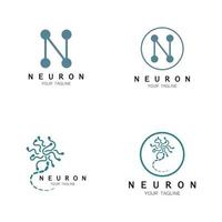 neuron logo of zenuwcel logo ontwerp, molecuul logo illustratie sjabloon icoon met vector concept