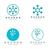 neuron logo of zenuwcel logo ontwerp, molecuul logo illustratie sjabloon icoon met vector concept