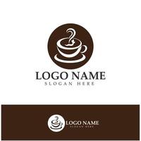 koffiekopje logo sjabloon vector pictogram illustratie ontwerp