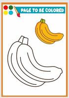 kleurboek voor kinderen. banaan vector