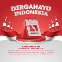 hari kemerdekaan indonesië betekent Indonesische onafhankelijkheidsdag poster social media post vector