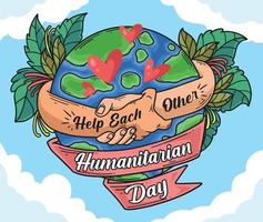 wereld humanitaire dag concept vector