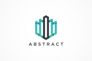 abstract zeshoekig logo vector
