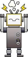 gradiënt gearceerde cartoon robot vector