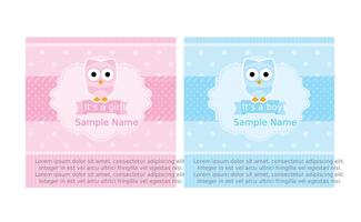 Scrapbook baby shower kaarten vector