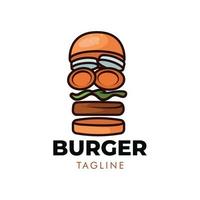 hamburger logo ontwerp vector