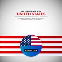 Verenigde Staten van Amerika Onafhankelijkheidsdag ontwerp achtergrond vector. 4 juli Amerikaanse onafhankelijkheidsdag vector