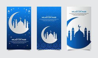 elegante maulid nabi muhammad ontwerpsjabloon verhalen of mawlid profeet muhammad islamitische verhalen vector