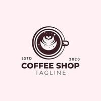 koffie retro logo ontwerp vector