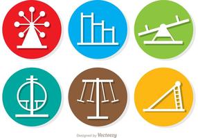 Cirkel Pictogrammen Speeltuin Vector Pack