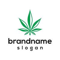 vectorafbeelding van cannabis logo ontwerpsjabloon vector
