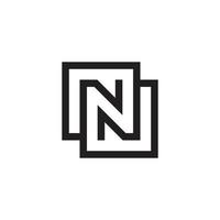 letter n of nn monogram logo ontwerp vector. vector