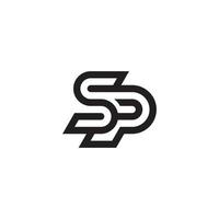sp of ps brief logo ontwerp vector. vector
