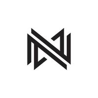 letter n of nn monogram logo ontwerp vector. vector