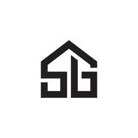 sg of gs brief logo ontwerp vector. vector