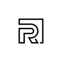 beginletter r vector logo ontwerpconcept